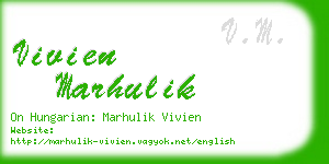 vivien marhulik business card